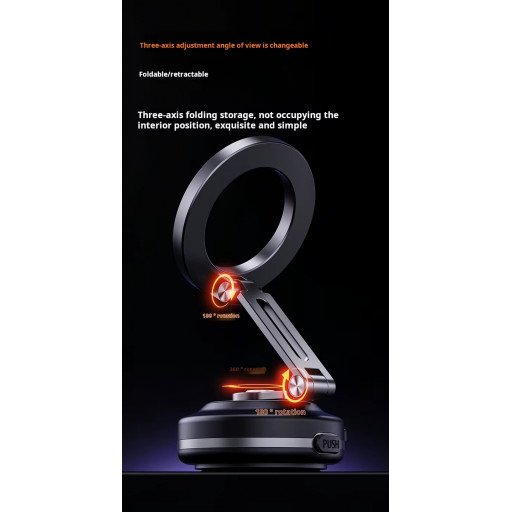 Smart Vacuum Suction Cup Mobile Phone Holder Magnetic 360° Rotating