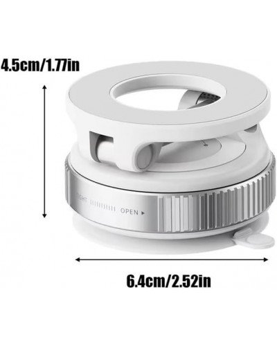 Vacuum Suction Cup Mobile Phone Holder Magnetic 360° Rotating (White) Vacuum Suction Cup Mobile Phone Holder Magnetic 360° Rotating (White)