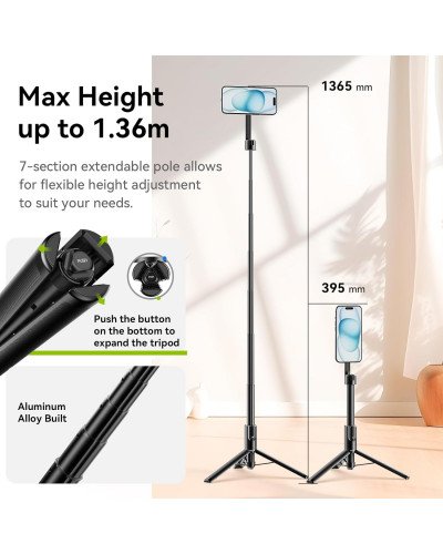 Ulanzi MG-003 Pro Magnetic Phone Selfie Stick Tripod M003