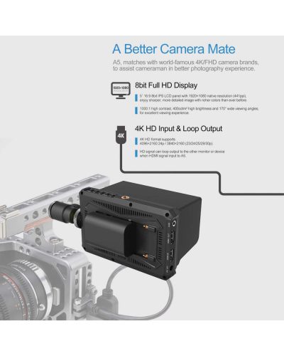 Lilliput A5 5" Full HD Monitor with 4K Support Lilliput A5 5" Full HD Monitor with 4K Support