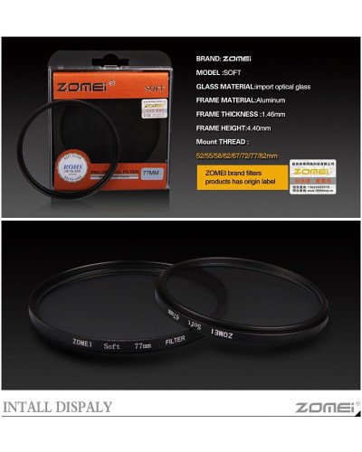 Zomei Soft Focus 62mm Camera Filter