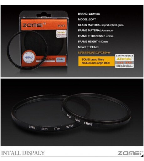 Zomei Soft Focus 62mm Camera Filter