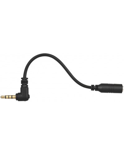Andoer EY-S04 3.5mm 3 Pole TRS Female to 4 Pole TRRS Male Cable Audio Stereo Mic Converter 
