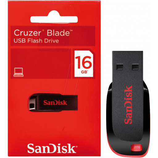 Sandisk Cruzer Blade USB Flash Drive - 16GB