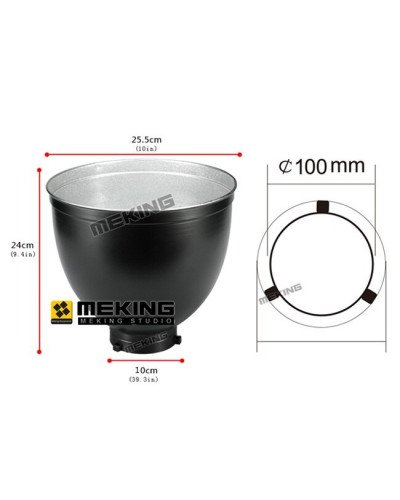 photography 65 degree Photo Studio Flash Reflector with Grid Honeycomb for bowens mount