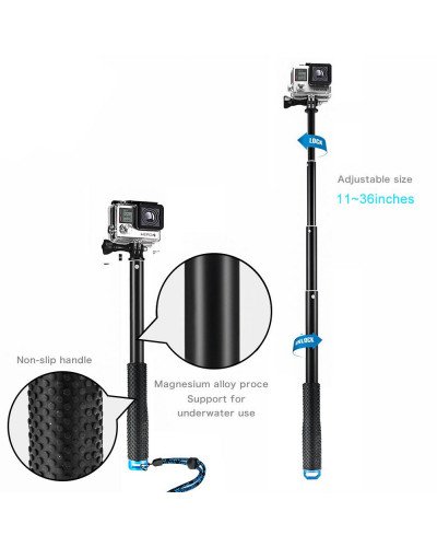Waterproof GoPro 12/11/10/9 Flexible Telescoping Monopod Waterproof GoPro 12/11/10/9 Flexible Telescoping Monopod