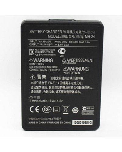 MH-24 Battery Charger for Nikon D3100, D3200, D3300, D3400, D3500, D5100, D5200, D5300, D5500, D5600, Df DSLR, Coolpix P7000, P7100, P7700, P7800 Cameras