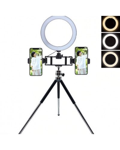 Metal Mini Tripod for Selfie LED Flash Light Multi-position Bracket