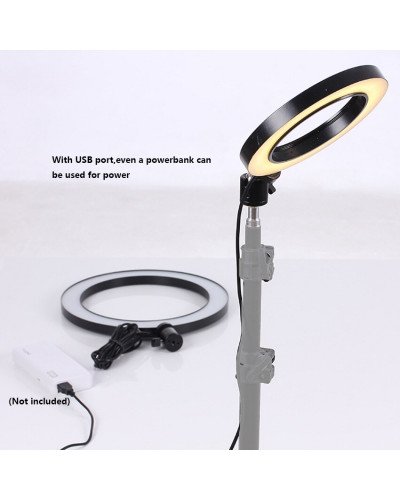 Metal Mini Tripod for Selfie LED Flash Light Multi-position Bracket