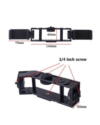 Metal Mini Tripod for Selfie LED Flash Light Multi-position Bracket