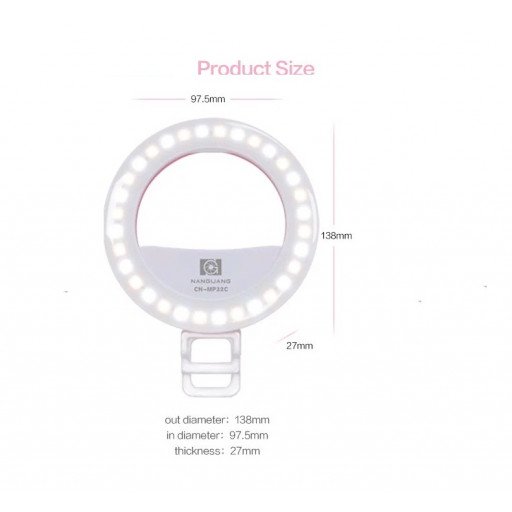 NanGuang smart phone ring light CN-MP32C selfie ring light