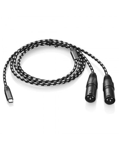 Type C to Dual XLR Male OFC Audio Cable For Speakers Amplifier Mixer 1.5 Meter