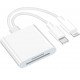 2in1 Card Reader Type-C Lightning to TF/SD Card Micro Camera Reader OTG Adapter Cable