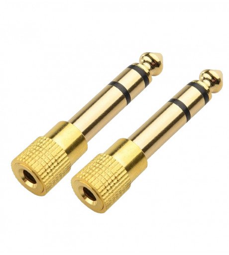 Jack 1/4 inch to 3.5mm Headphone Adapter 6.35mm Male Plug to 1/8 inch Female Stereo 2pc