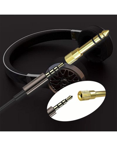 Jack 1/4 inch to 3.5mm Headphone Adapter 6.35mm Male Plug to 1/8 inch Female Stereo 2pc
