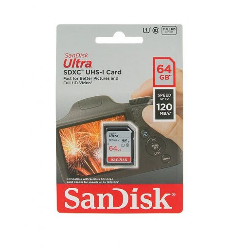 SanDisk Ultra UHS-I 100MBs Class 10 SDXC Memory Card - 64GB SanDisk Ultra UHS-I 100MBs Class 10 SDXC Memory Card - 64GB