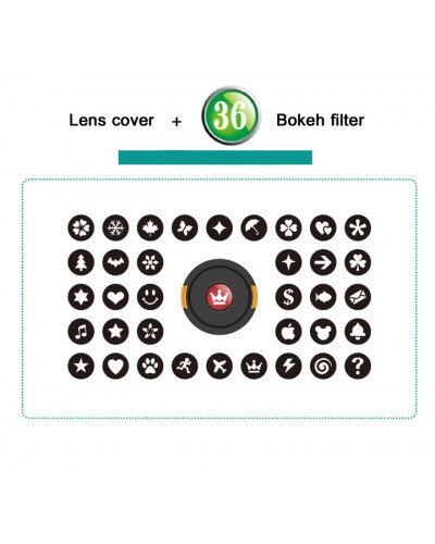 72mm Bokeh Masters Kit Bokeh Effect Lens Cap Cover Filter for Artistic Romantic Night Scene Photography