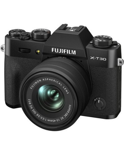 FUJIFILM X-T30 II Mirrorless Camera with XC 15-45mm OIS PZ Lens (Black)