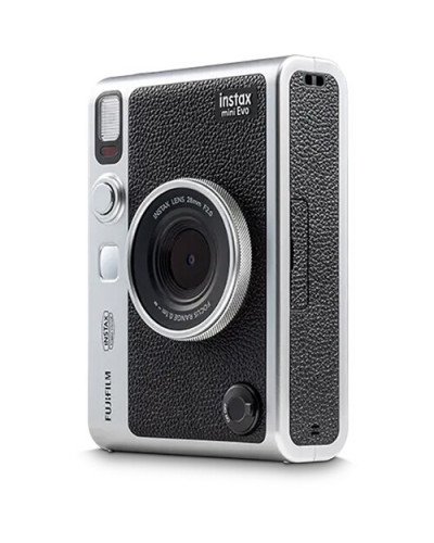 FUJIFILM INSTAX MINI EVO Hybrid Instant Camera Black with 32GB Memory Card&Instant Film-10 Sheets