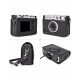 FUJIFILM INSTAX MINI EVO Hybrid Instant Camera Black with 32GB Memory Card/Leather Case/Instant Film-10 Sheets