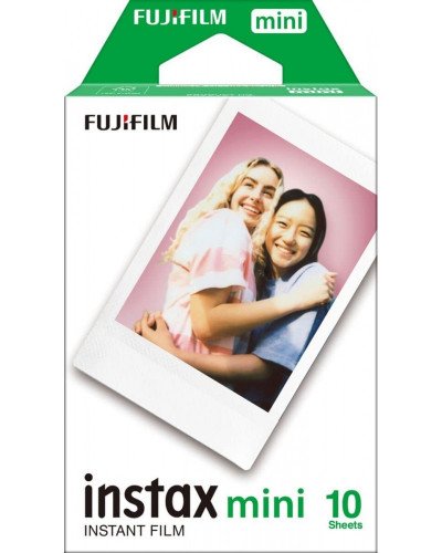 FUJIFILM INSTAX MINI EVO Hybrid Instant Camera Brown with 32GB Memory Card/Leather Case/Instant Film-10 Sheets