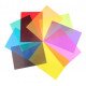 9Pcs Gel Light Filter Color Correction Colored Overlays Transparent Color Film