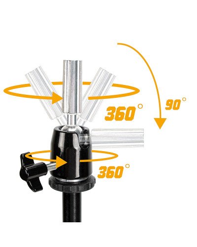 Mannequin Tripod Top Piece for Canvas Block Cosmetology Training Doll Manikin Head