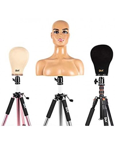Mannequin Tripod Top Piece for Canvas Block Cosmetology Training Doll Manikin Head