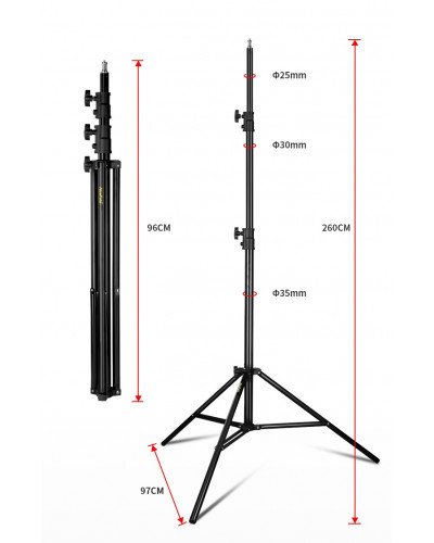 NiceFoto LS-280AT II Aluminium Air Cushion Light Stand