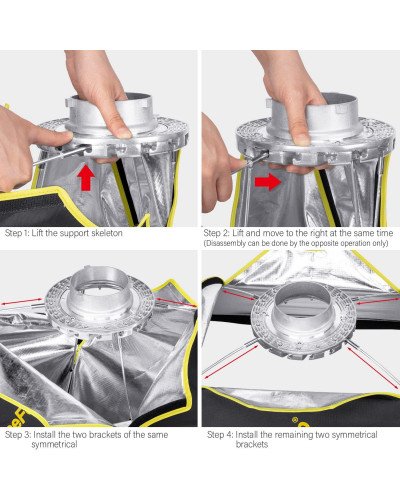 NiceFoto Quick Set Up Softbox With Grid ES-710(70x100cm)