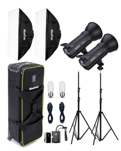 NiceFoto TB-400C 2-Light Studio Flash Kit (400W)