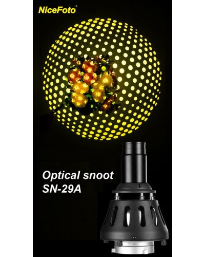NiceFoto SN-29A Optical Snoot for LED Video Light and Studio flash light with Bowens mount