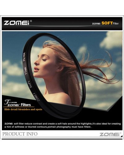 72mm ZOMEi Portrait Filter Soft Diffuser Effect Focus Filter Lens For Nikon Canon Sony Camera Lens