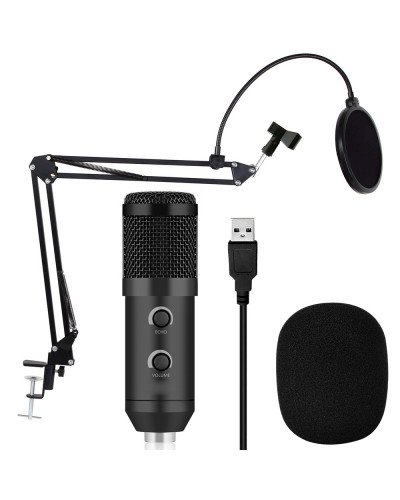 BM 900 USB Microphone Condenser Studio With Stand Tripod And Pop Filter Mic