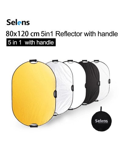 Selens 80x120cm 5 in 1 Reflector Photography Portable Light Reflector