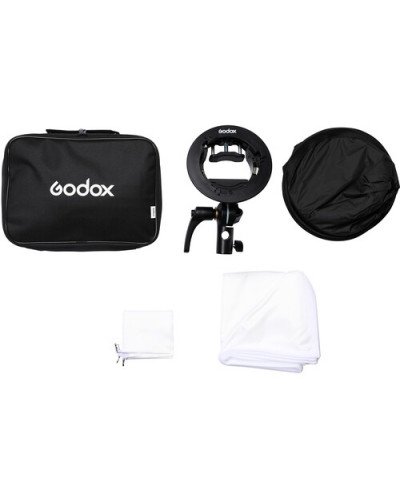 Godox S2 Bowens Mount Bracket with Softbox & Carrying Bag Kit (80x80cm )