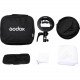 Godox S2 Bowens Mount Bracket with Softbox, Grid & Carrying Bag Kit (80x80cm )