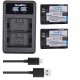 DuraPro 2 x 2000mAh LP-E6 Battery + LCD Charger For Canon 5D Mark II/III/IV, 5DS,5DS R,6D,6D Mark II,7D,7D Mark II,60D,70D,80D