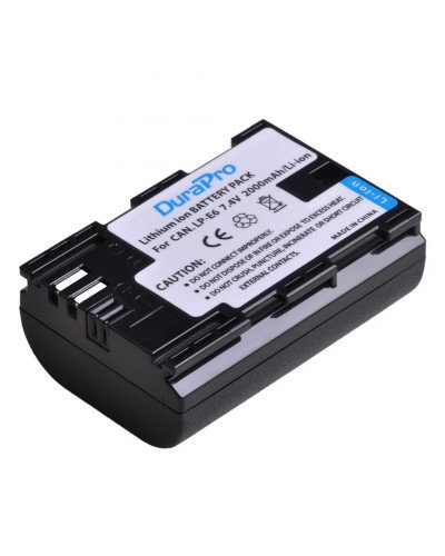 DuraPro 2 x 2000mAh LP-E6 Battery + LCD Charger For Canon 5D Mark II/III/IV, 5DS,5DS R,6D,6D Mark II,7D,7D Mark II,60D,70D,80D