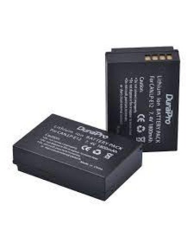 DuraPro 2 x 1800mAh LP-E12 Battery + LCD USB Dual Charger EOS M2,M10,M50,M50 Mark II,M100,M200,SX70 HS