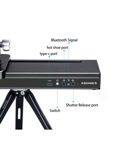 ASHANKS Camera Motorized Slider Timelapse Photograpy 30CM Silent Electronic Control Slide for Micro SLR Gopro Mibile Photo Video