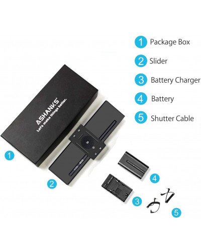 ASHANKS Camera Motorized Slider Timelapse Photograpy 30CM Silent Electronic Control Slide for Micro SLR Gopro Mibile Photo Video