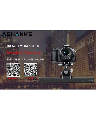 ASHANKS Camera Motorized Slider Timelapse Photograpy 30CM Silent Electronic Control Slide for Micro SLR Gopro Mibile Photo Video