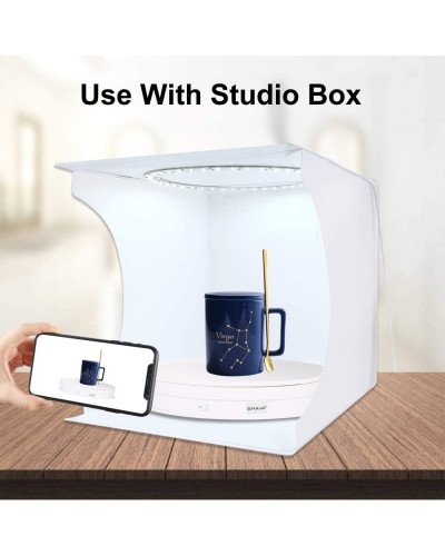 PULUZ 30cm USB Electric Rotating Turntable Display Stand Video Shooting Props Turntable for Photography 360, Load 10-7kg(White)