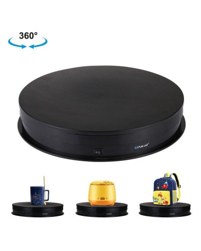 PULUZ 30cm USB Electric Rotating Turntable Display Stand Video Shooting Props Turntable for Photography360  , Load 10-7kg(Black)