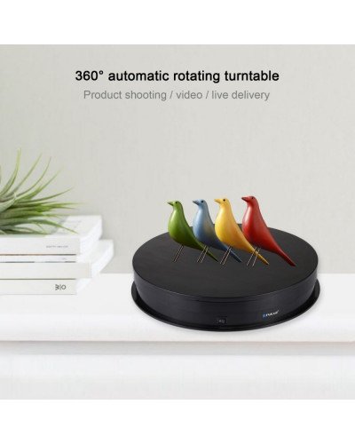 PULUZ 30cm USB Electric Rotating Turntable Display Stand Video Shooting Props Turntable for Photography360  , Load 10-7kg(Black)