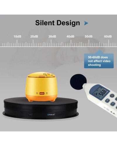 PULUZ 30cm USB Electric Rotating Turntable Display Stand Video Shooting Props Turntable for Photography360  , Load 10-7kg(Black)