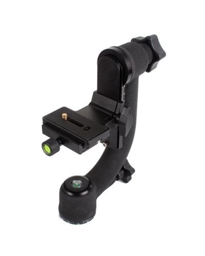 Bk-45 Panoramic 360 Degree Vertical Pro Gimbal Tripod Head 1/4 inch Screw For Dslr Camera Telephoto Lens Quick Release Plate