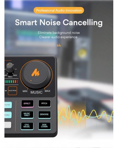 MAONO CASTER LITE AU-AM200 Microphone Mixer Digital Audio Interface Podcast Sound Card Rechargeable Podcaster for Phone Computer PC MAONO CASTER LITE AU-AM200 Microphone Mixer Digital Audio Interface Podcast Sound Card Rechargeable Podcaster for Phone Computer PC