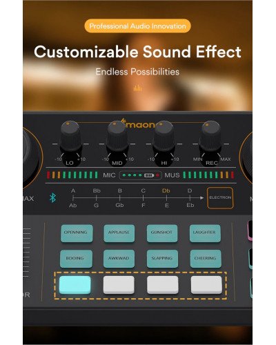 MAONO CASTER LITE AU-AM200 Microphone Mixer Digital Audio Interface Podcast Sound Card Rechargeable Podcaster for Phone Computer PC MAONO CASTER LITE AU-AM200 Microphone Mixer Digital Audio Interface Podcast Sound Card Rechargeable Podcaster for Phone Computer PC